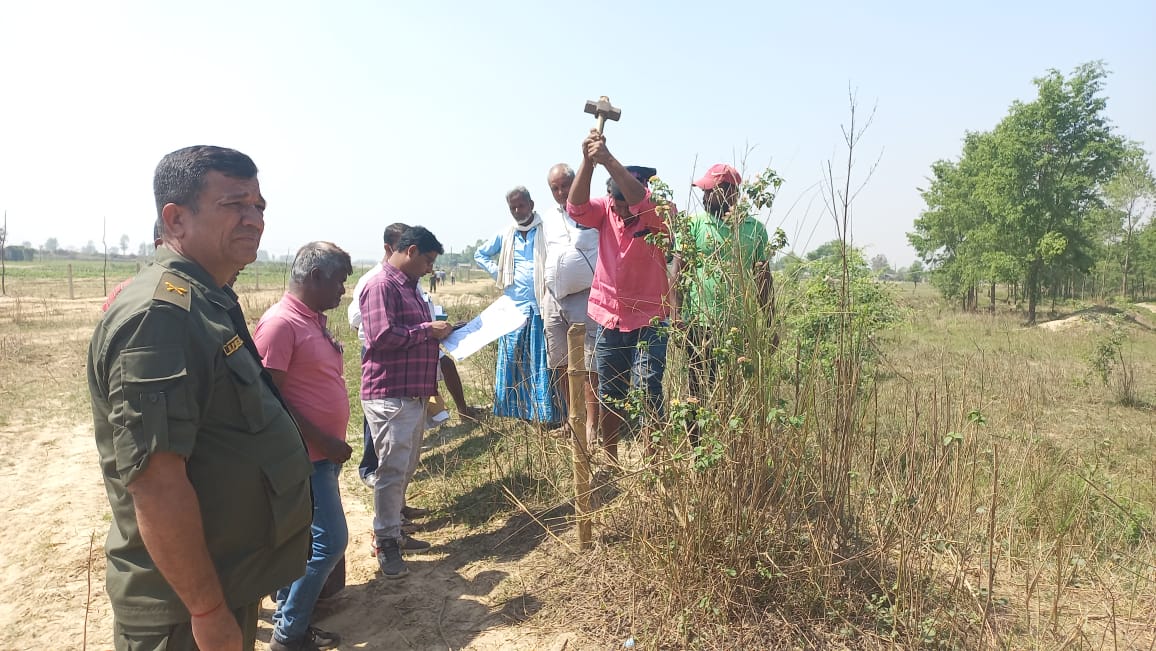 महानगरले छुट्यायो अतिक्रमणमा परेको गुठी संस्थानको ११ विघा जग्गाको सीमांकन